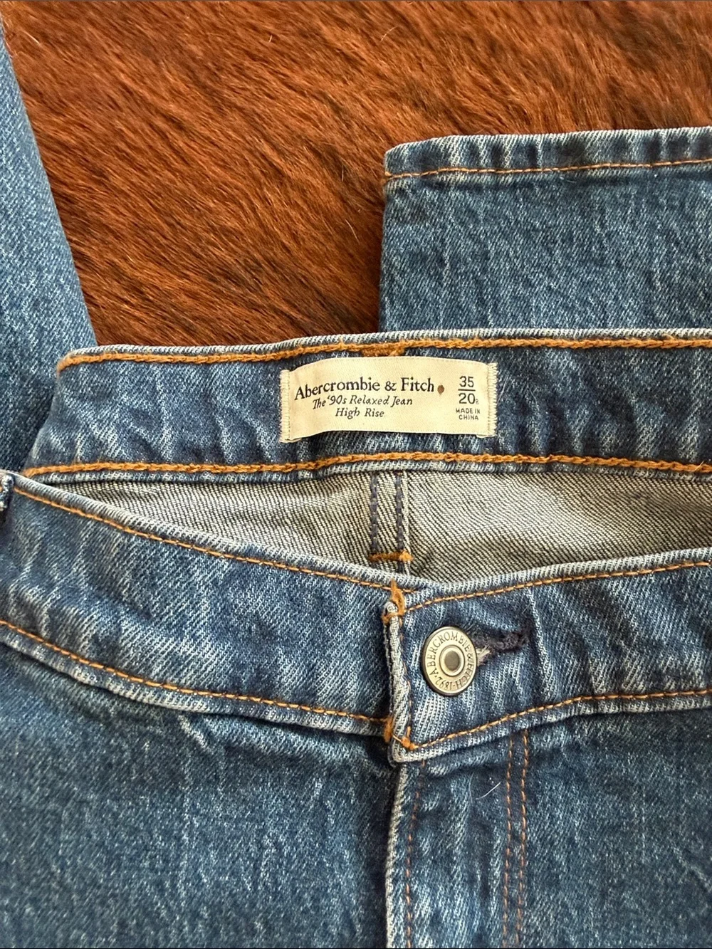 Abercrombie & Fitch Men's Light Blue Straight Jeans